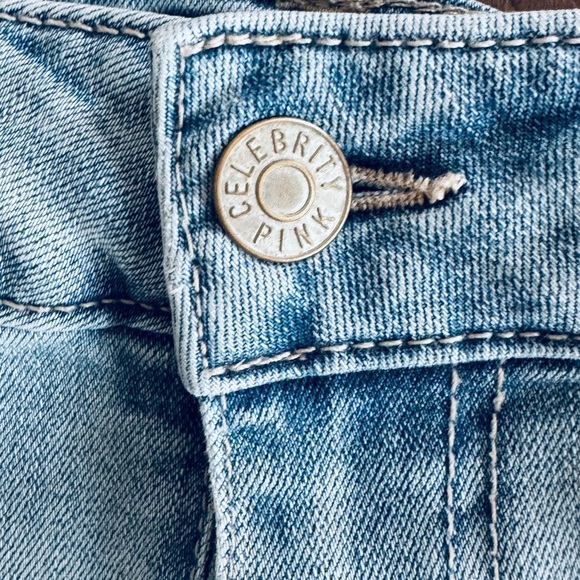 CELEBRITY PINK Denim Distressed Women Shorts - Picture 4 of 10